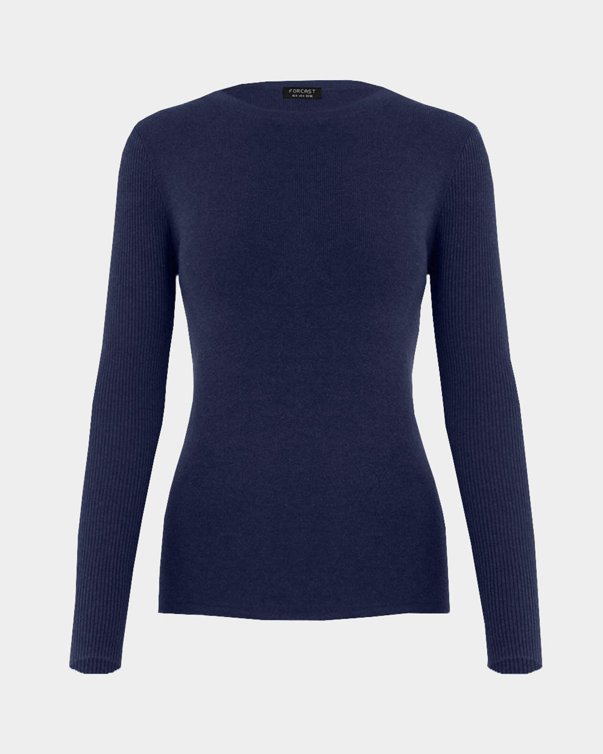 Tania Crew Neck Knit in navy — product-only view