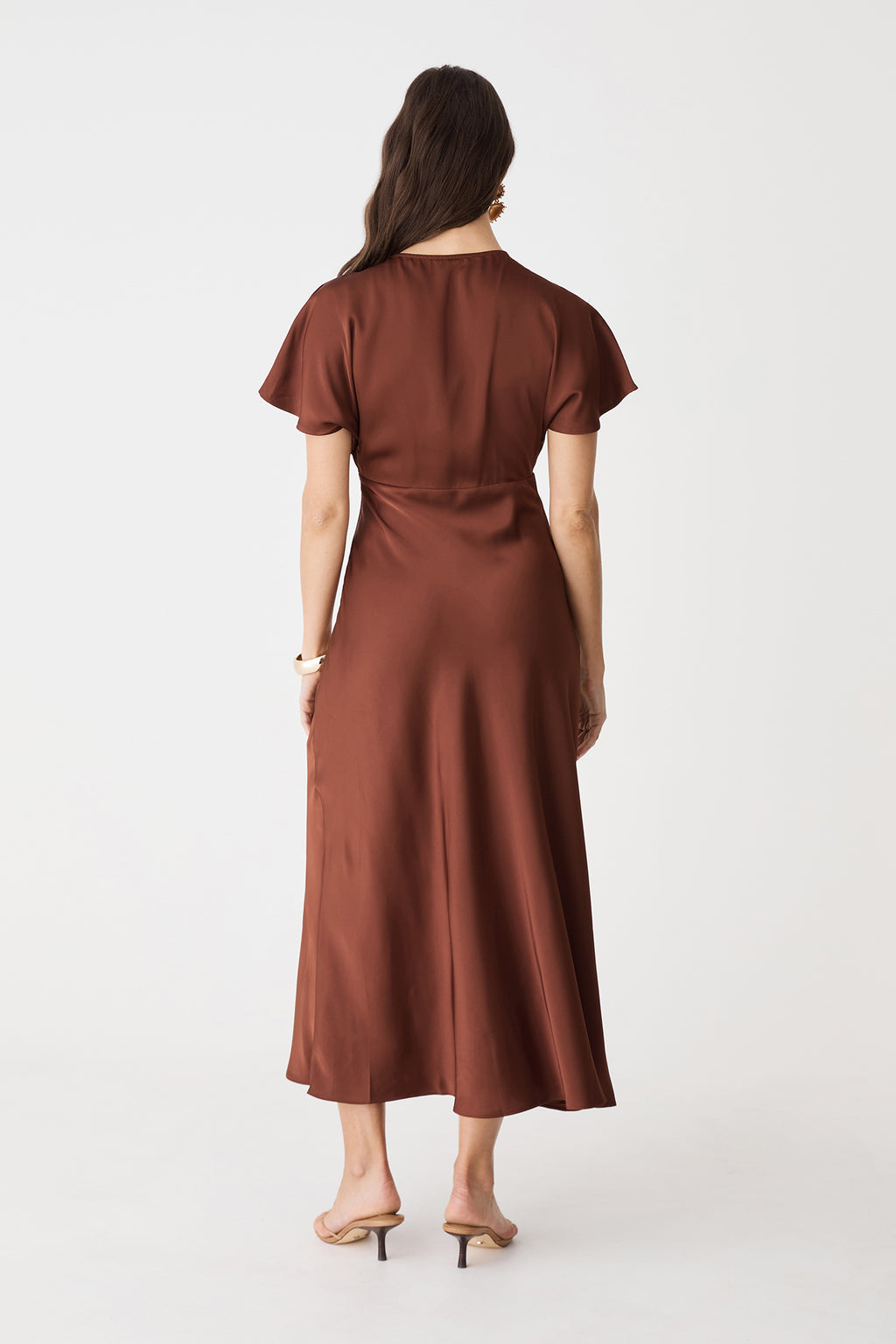 Catalina V-Neck Satin Dress