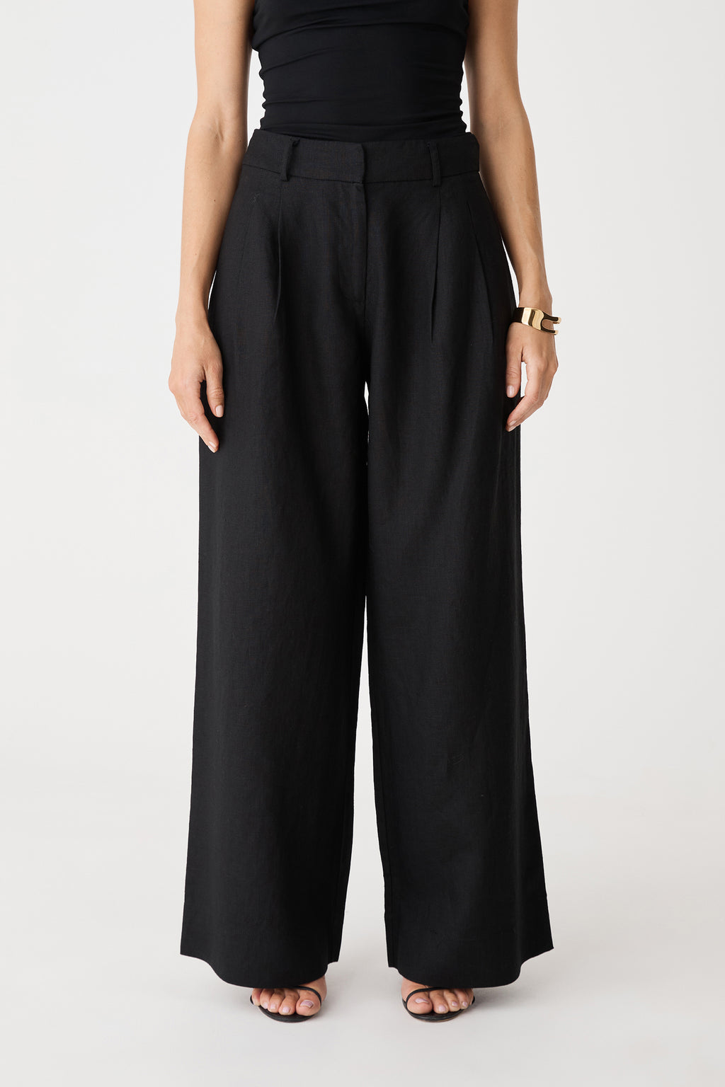 Ami Wide Leg Linen Pants