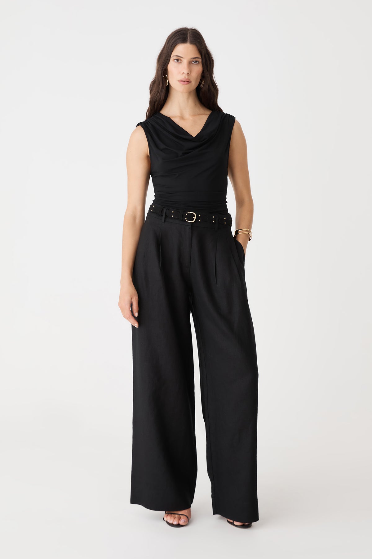 Ami Wide Leg Linen Pants