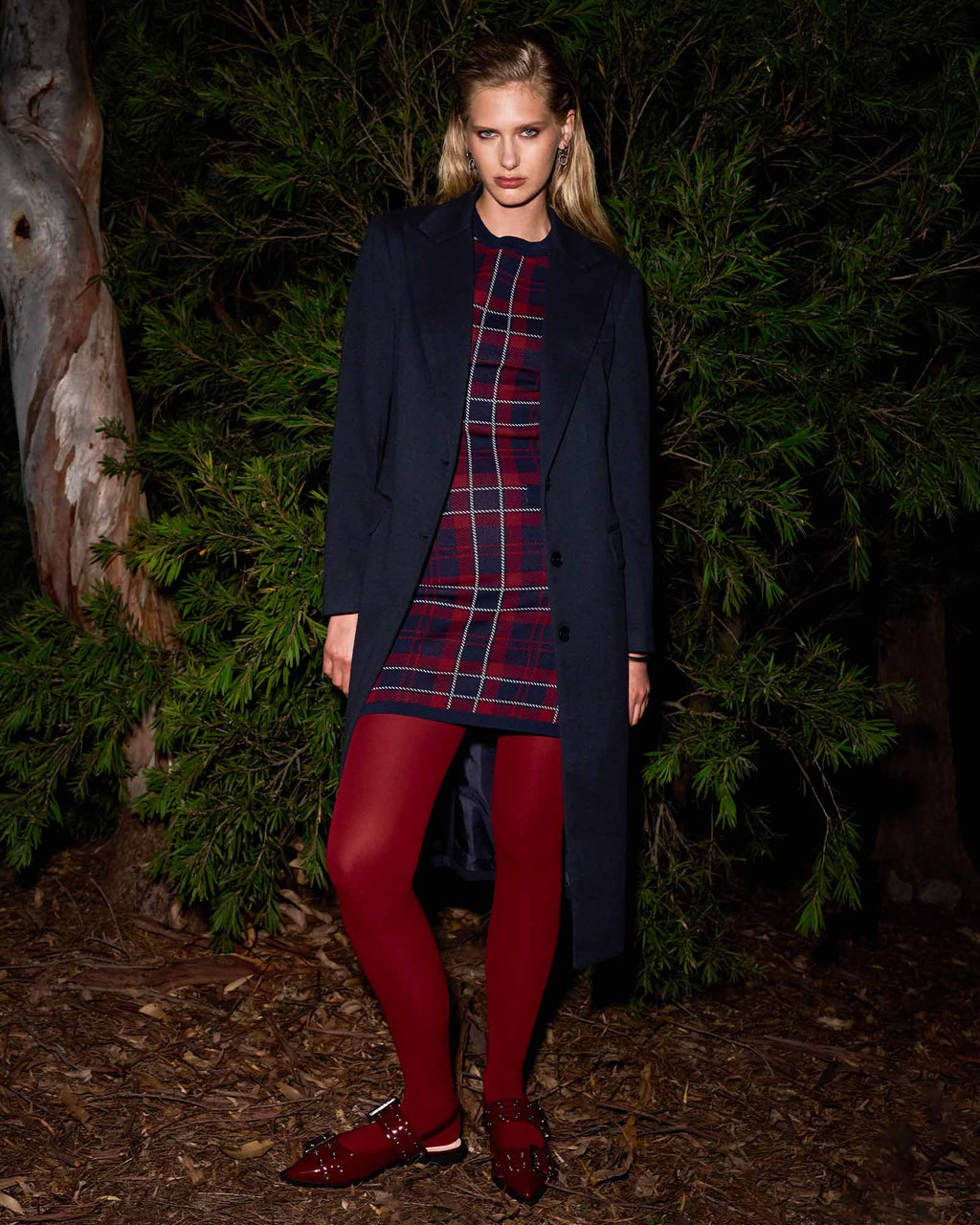 Cassandra Tailored Coat in navy — alternate view
