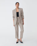Mila Single Breasted Blazer in fawn — full-length view