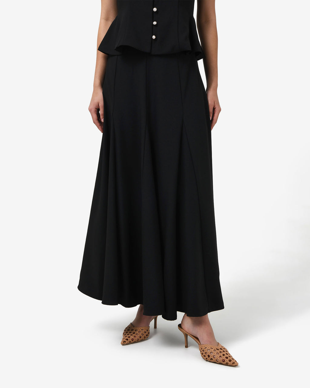 Carissa Godet Skirt in black — close-up view