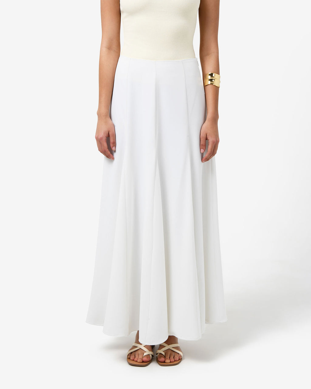 Carissa Godet Skirt in white — close-up view