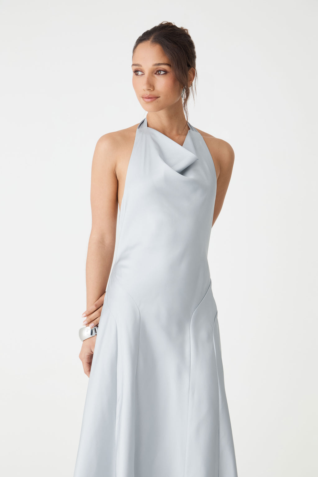 Santana Halter Satin Dress