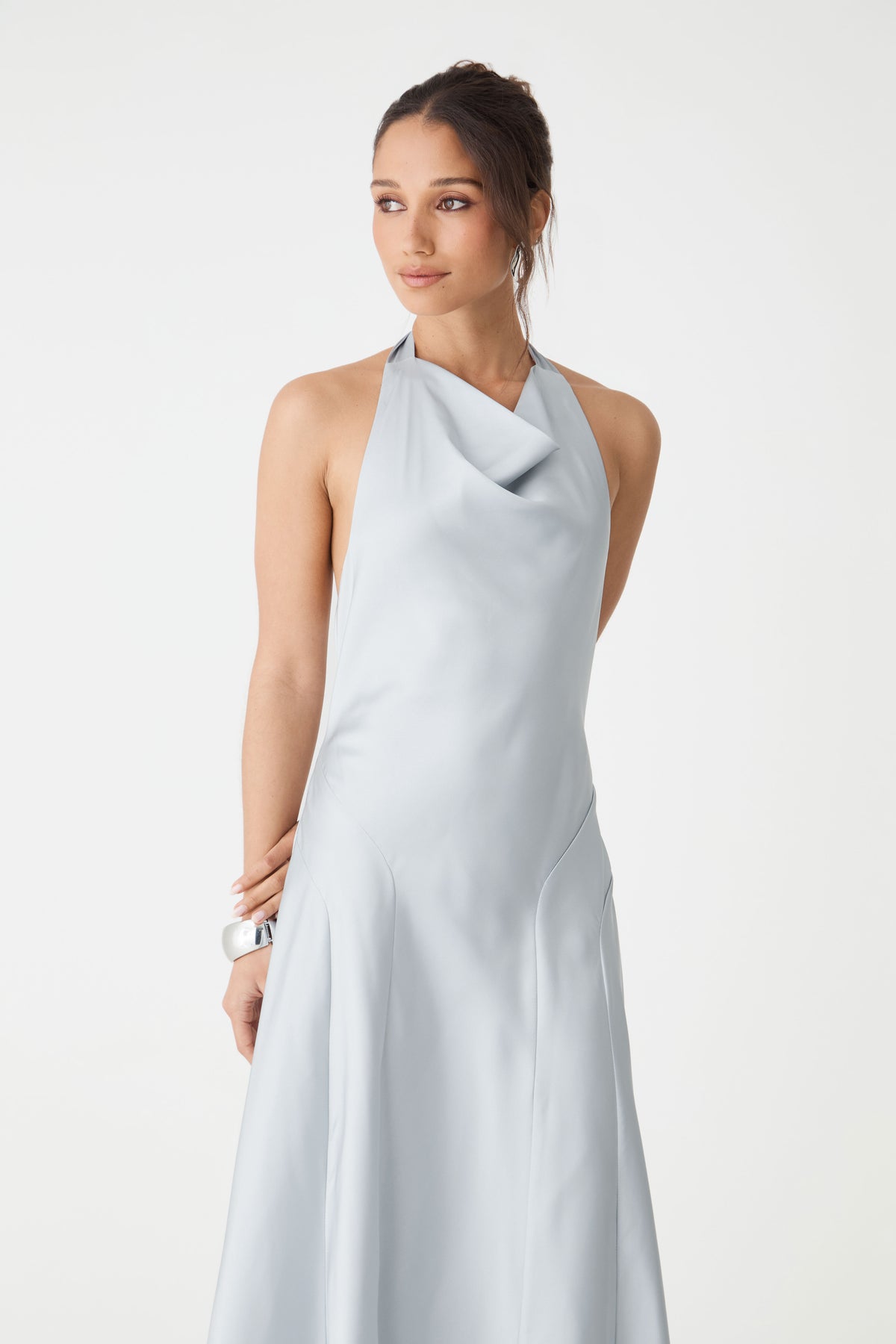 Santana Halter Satin Dress