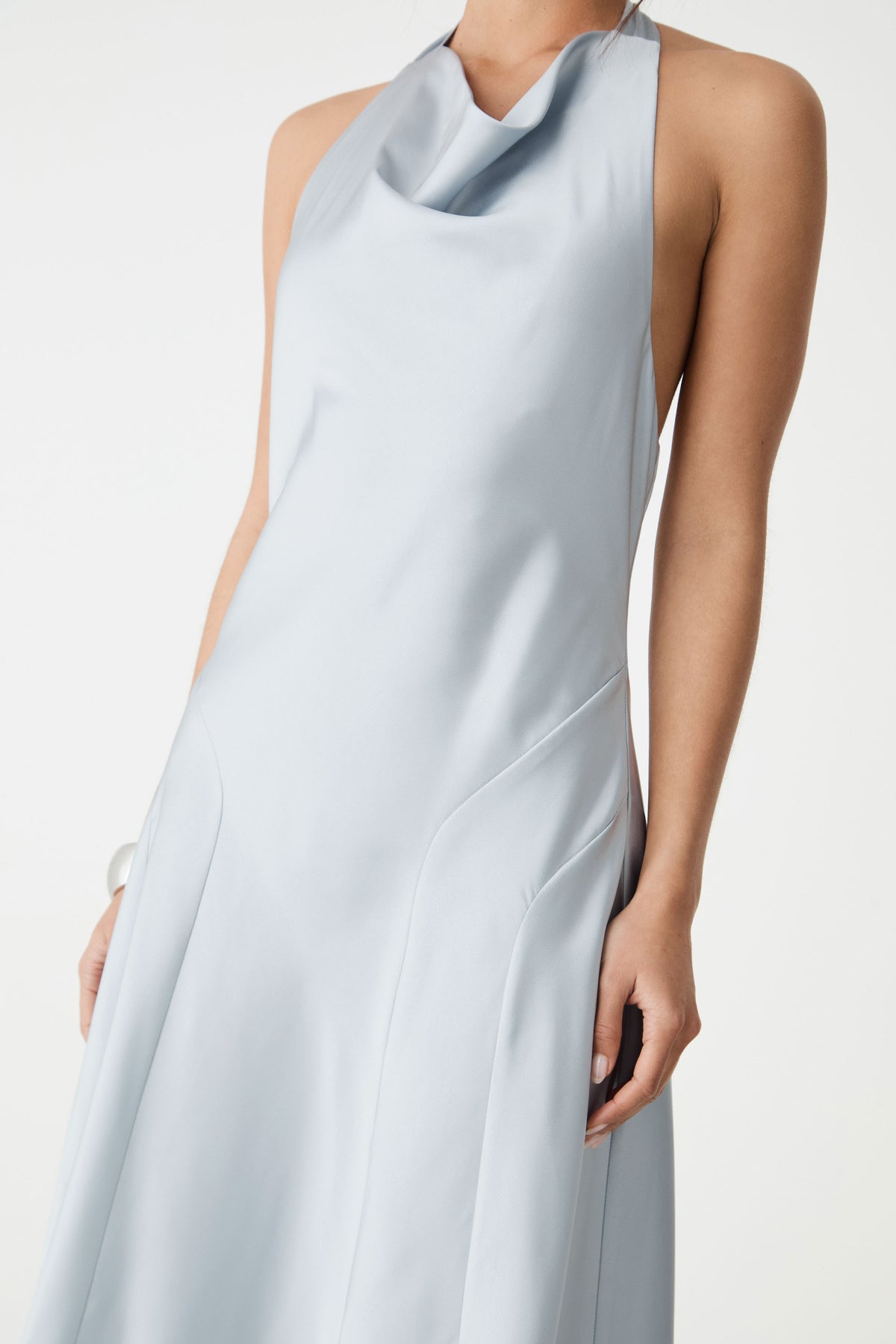 Santana Halter Satin Dress