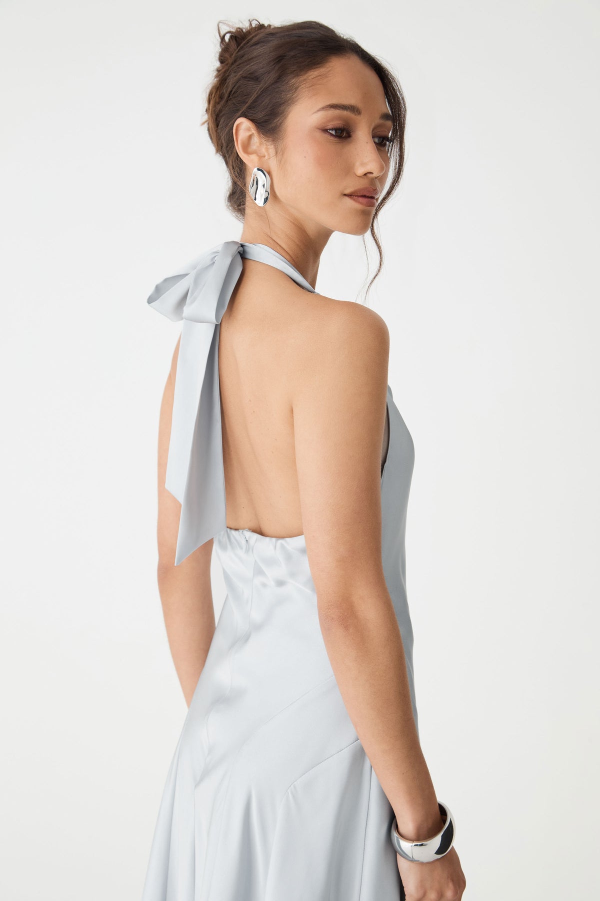 Santana Halter Satin Dress