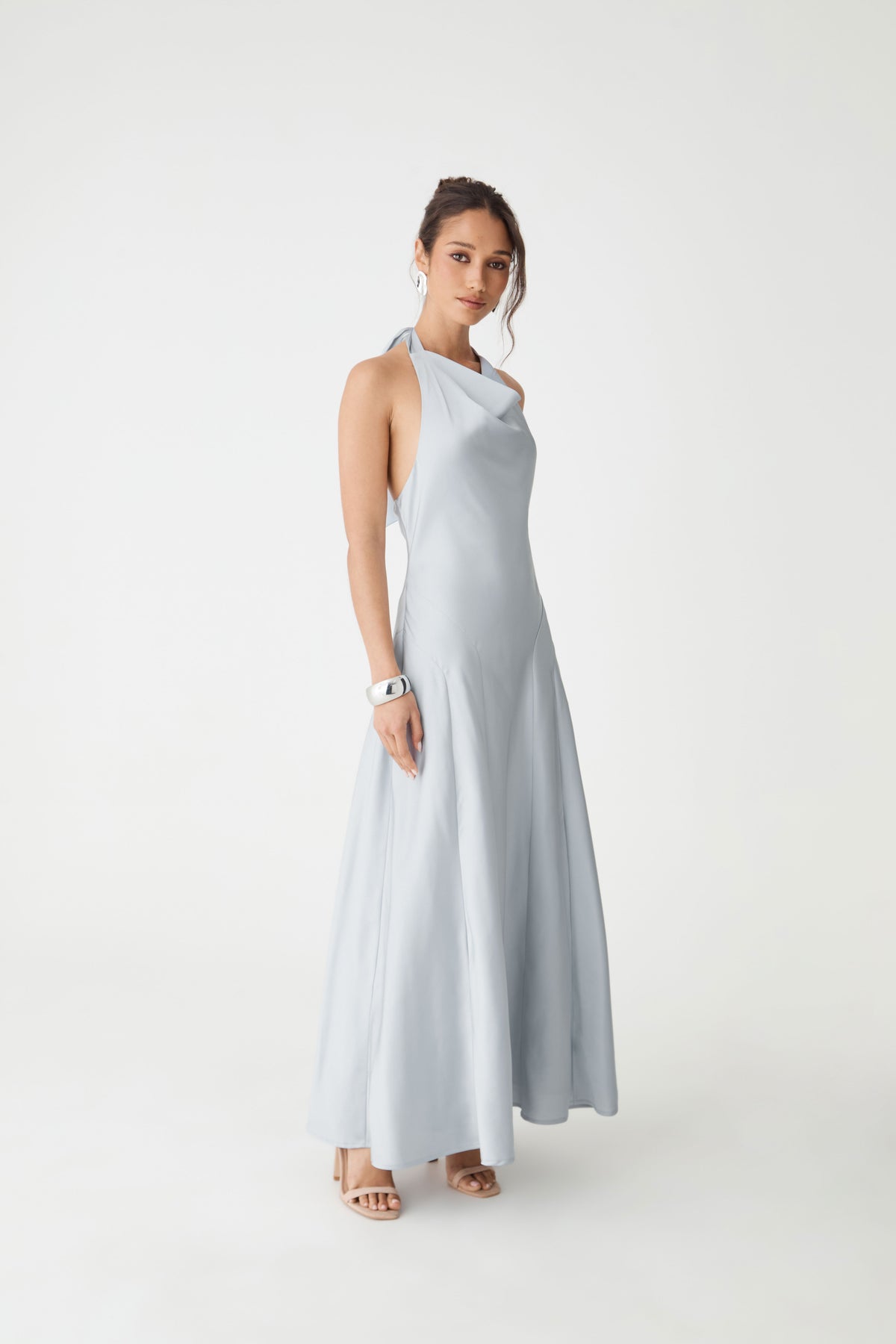 Santana Halter Satin Dress
