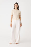 Mel Short Sleeve Scallop Knit