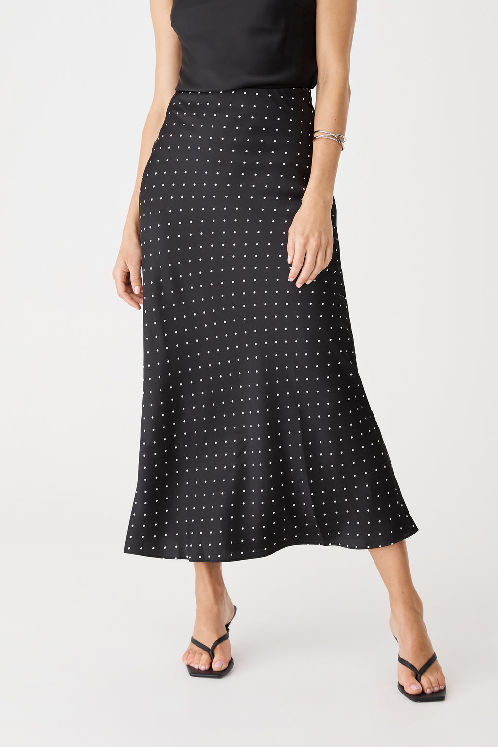 Courtney Bias Satin Skirt