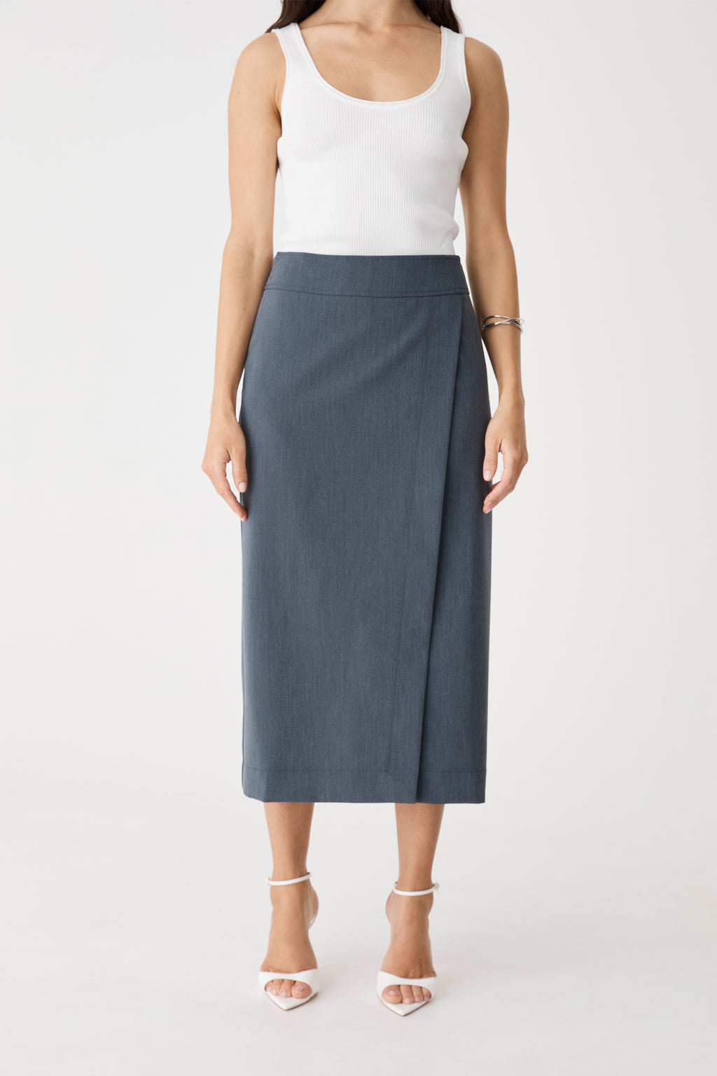 Lydia Faux Wrap Skirt