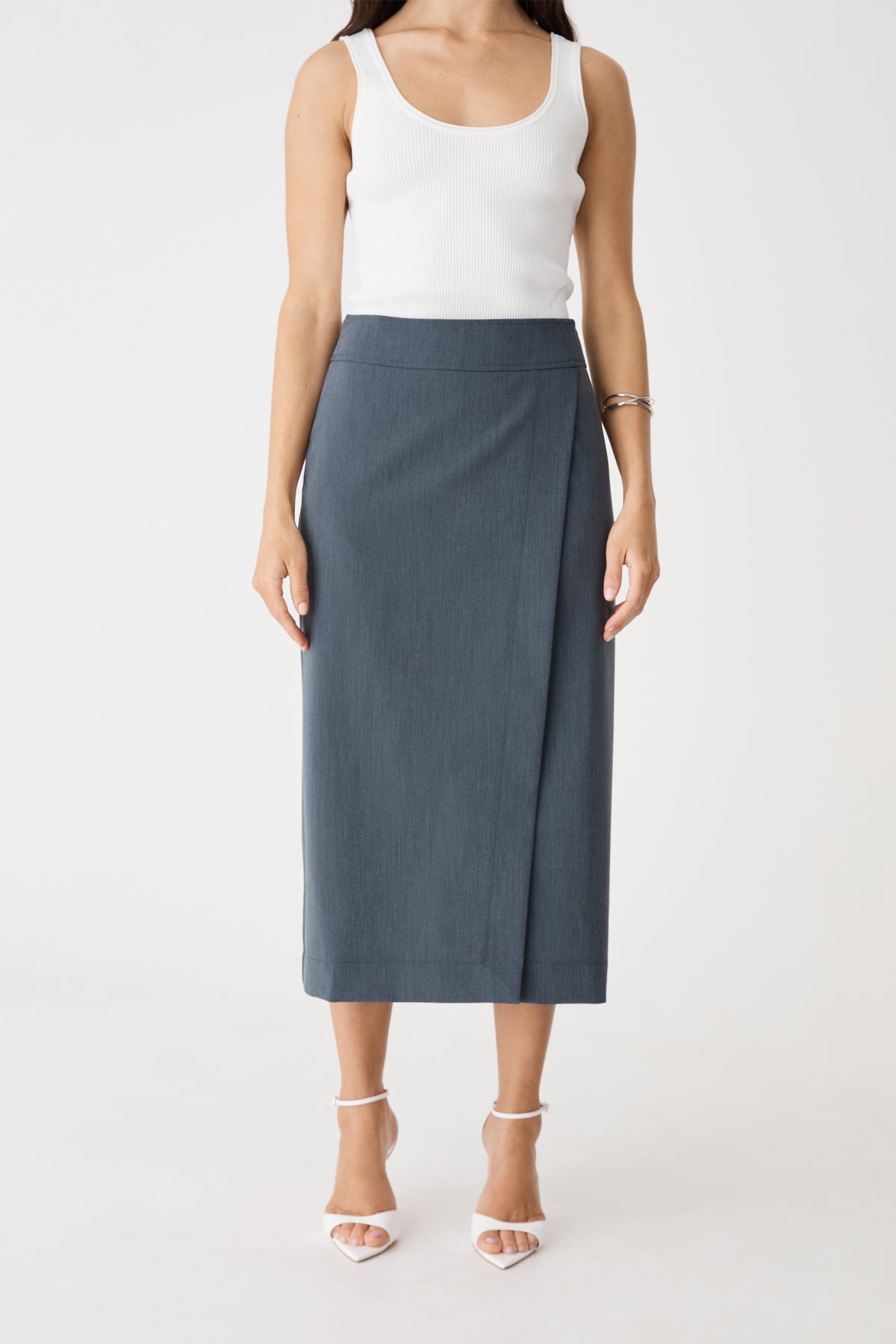 Lydia Faux Wrap Skirt