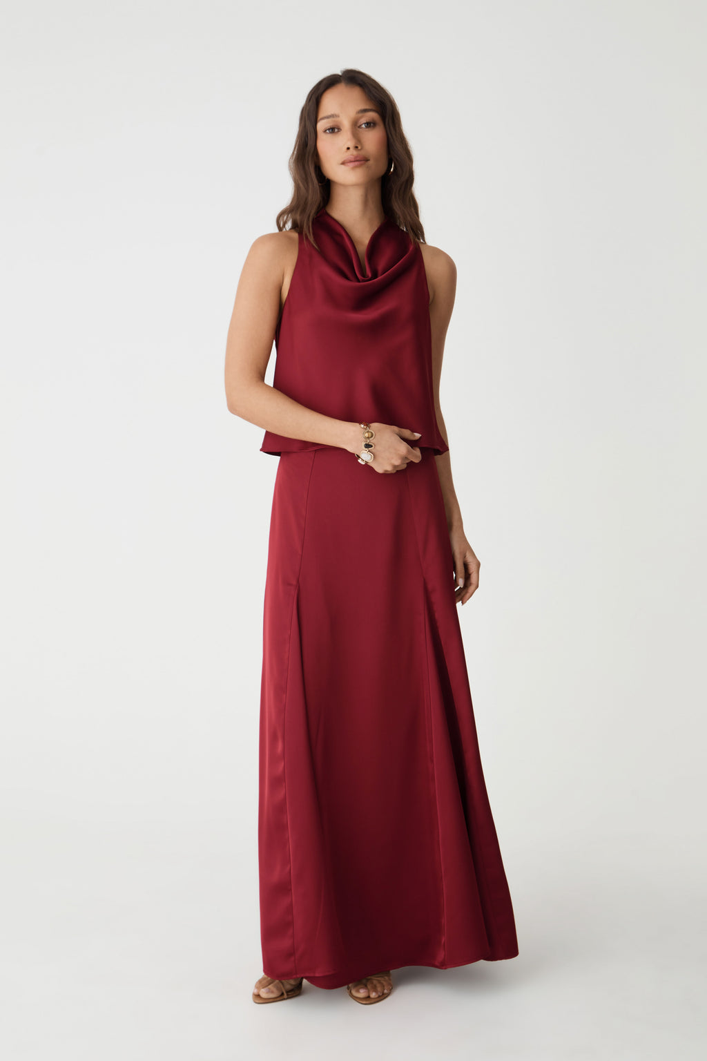 Freya Satin Godet Skirt
