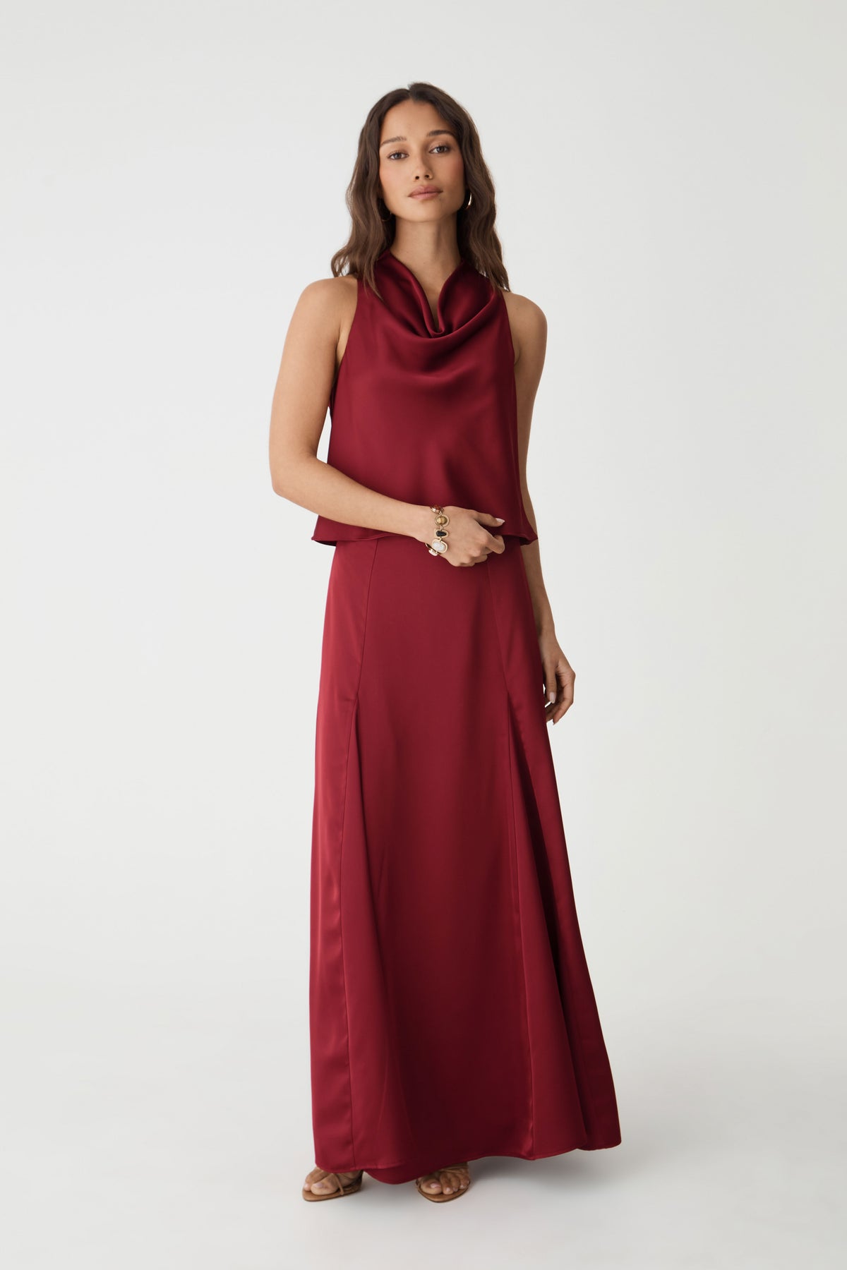 Freya Satin Godet Skirt