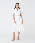 Goulbury Shirt Dress in ivory — full-length view