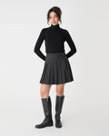 Westwood Pleated Mini Skirt in charcoal — full-length view