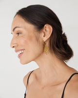 Soleil Hoop Earrings — fabric detail