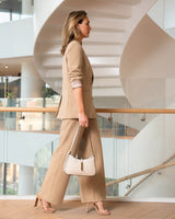 Jessica Shoulder Bag in bone — full-length view